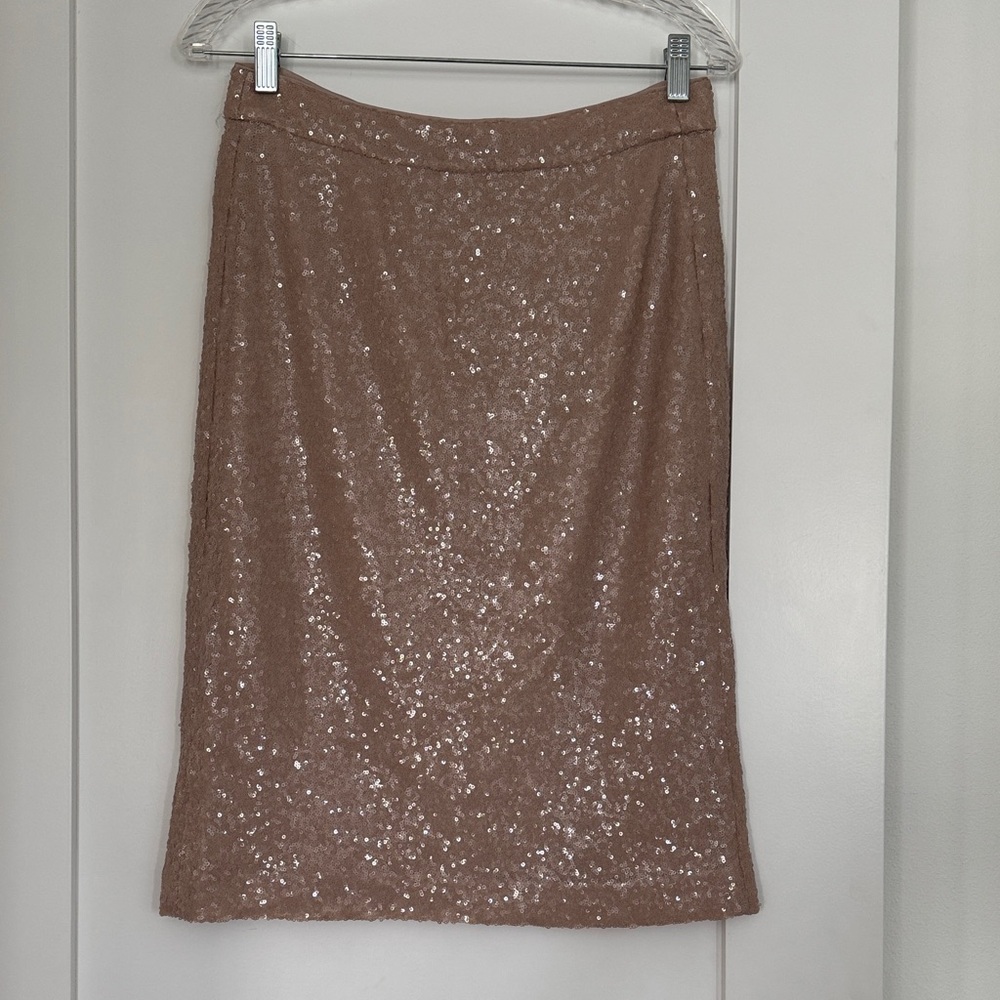 Kate Spade Sequin Pencil Skirt in Tan